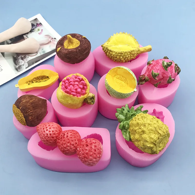 Candle Supplies Store - DIY 3d Fruit Series Silicone Molds