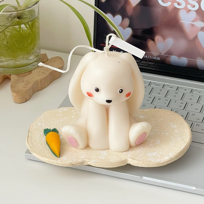 Candle Supplies Store - Sitting Rabbit Silicone Candle Mold 3D