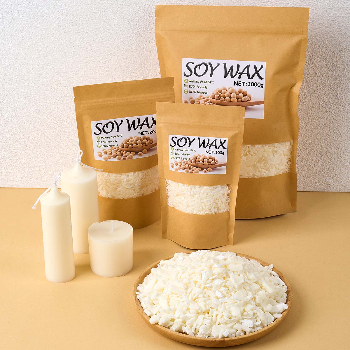Candle Supplies To Make Candles - 1 Pounds Pure White Soy Wax