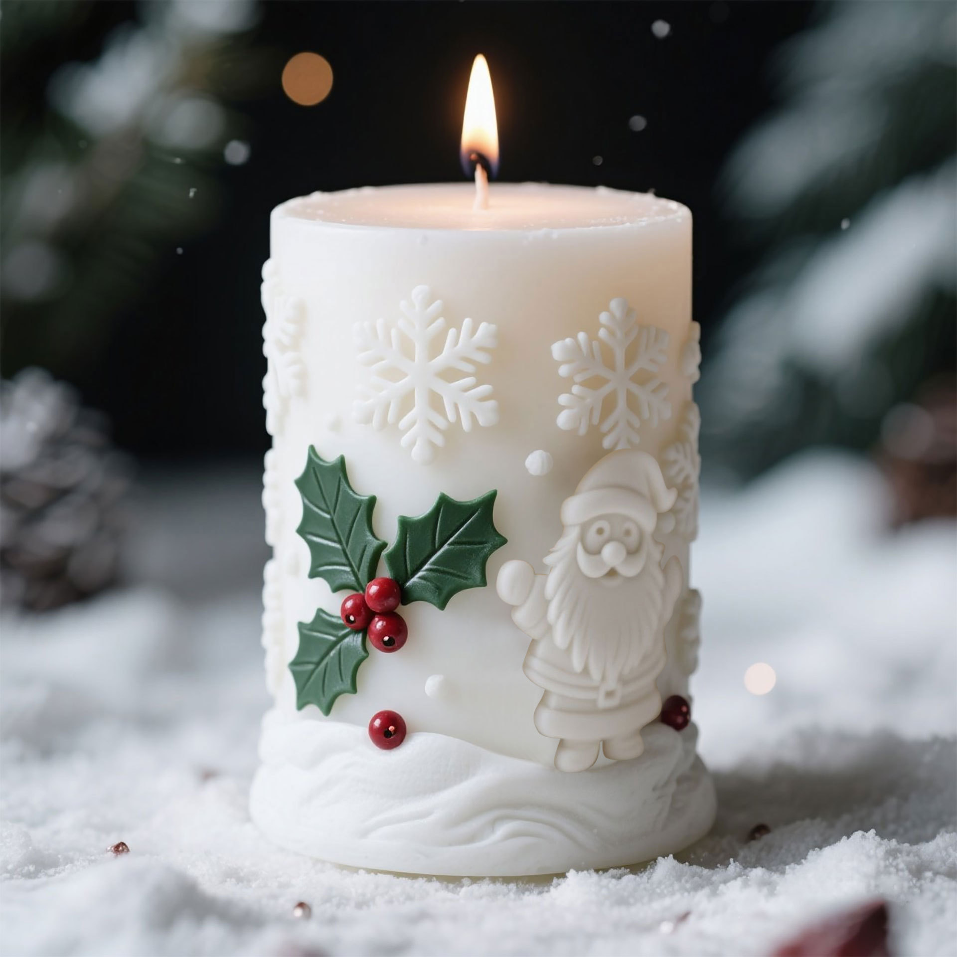 3D Relief Cylinder Christmas S - огляд і ціна Candle Supplies Store
