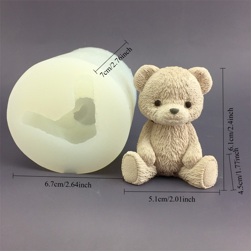Cute Bear Honey Jar Silicone C - огляд і ціна Candle Supplies Store