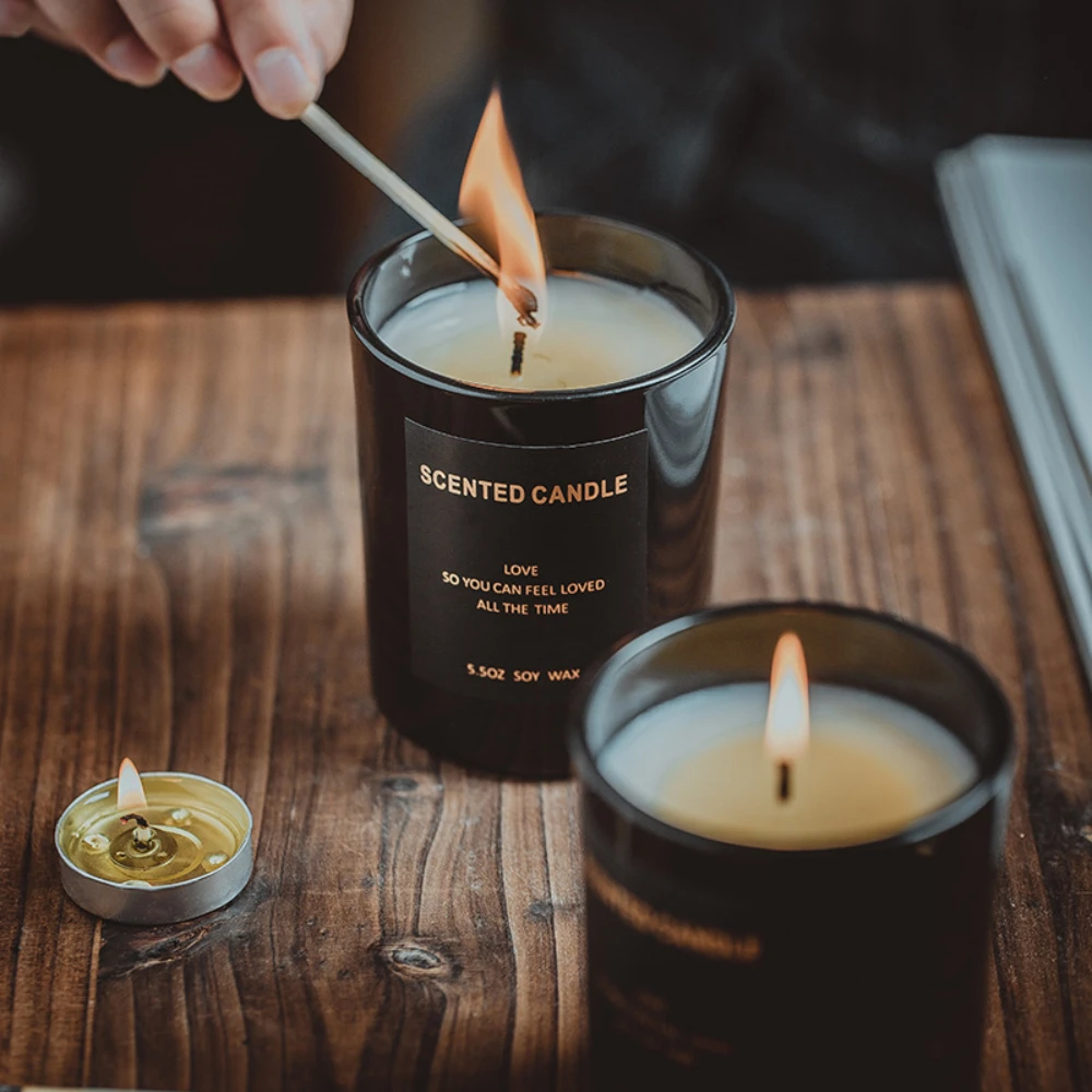 Luxury Glass Candle Jar Black  - огляд і ціна Luxury Candle Supplies Jars